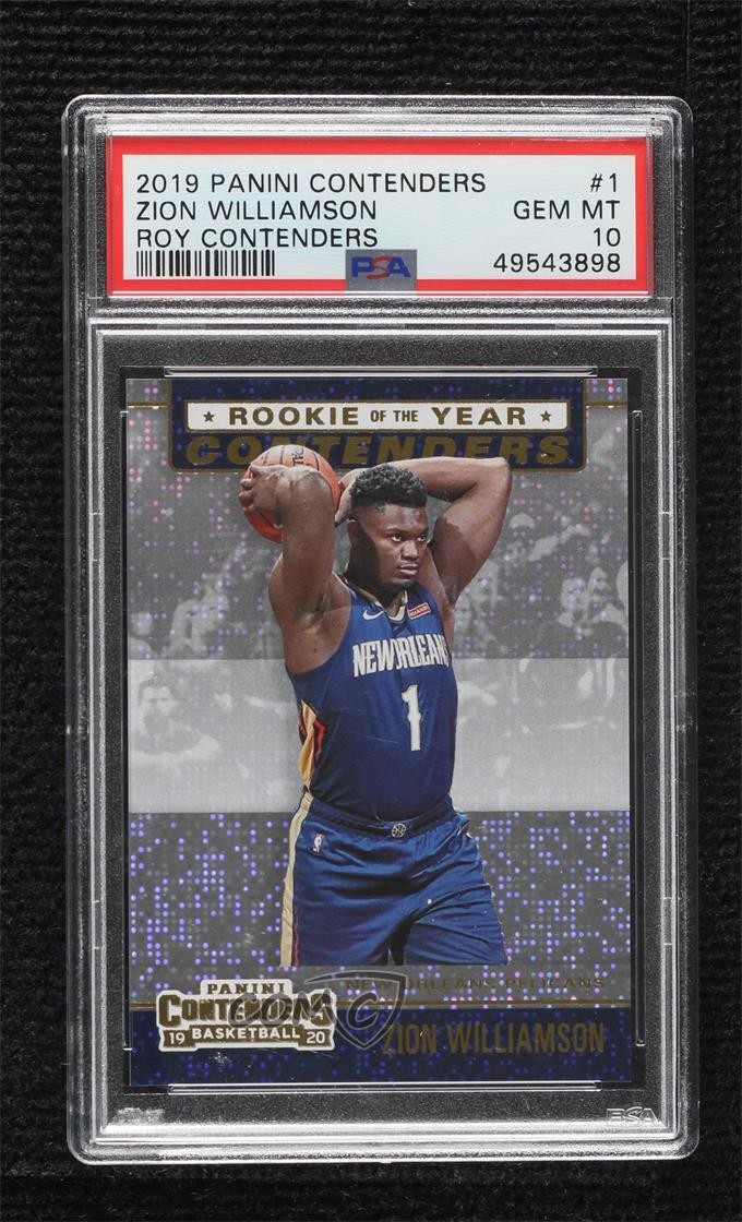 2019 Panini Contenders Rookie of the Year Zion Williamson PSA 10 GEM MT RC 1go2