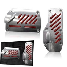 Car Foot Pedal Pads, Brake and Accelerator Pedal Cover Sets, Non-Slip 2 PCS Red