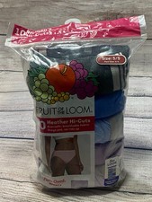 New Fruit Of The Loom Womens Small 5 Hi-Cut Brief Panties 10 Pack