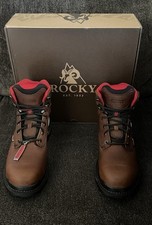 Men's Rocky Rams Horn Waterproof Composite Toe Work Boot Size- 10.5M