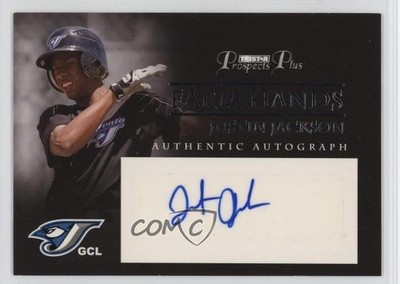 2007 TRISTAR Prospects Plus Farm Hands Authentic Justin Jackson #FH-JJ Auto 5c2
