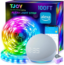 100FT Smart Led Strip Lights for Bedroom Alexa Compatible Wireless RGB