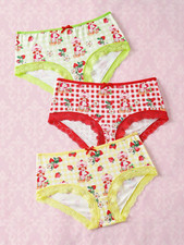 Women's Strawberry Shortcake Cartoon Cute Licensed Brief Panties - Pack of 3
