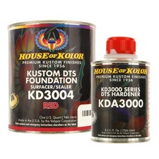 House Of Kolor Kd3004-q01 Kustom Dts Foundation Red Surfacer Sealer Quart Kit