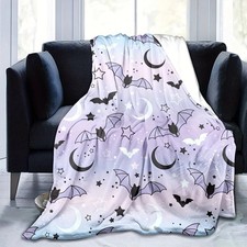 Halloween Throw Blanket Ghost Soft Plush Warm Blankets Bed Couch Decor Small