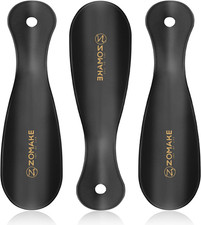 Metal Shoe Horn 3Pcs - 7.5 Inches Steel Shoehorn for Travel - Small for Toddler