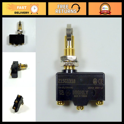 Heavy Duty SPDT Snap Action Momentary Switch with Side Roller Plunger - Z15G1318