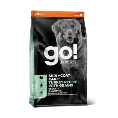 Petcurean Go Solutions Skin Coat Care Turkey Recipe Dry Dog Food 22Lb