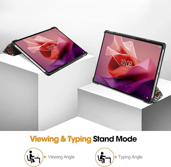 Smart Case for Lenovo Tab P12 Pro (2nd Gen) 12.7" Mandala Lightweight Trifold - Image 3 of 4