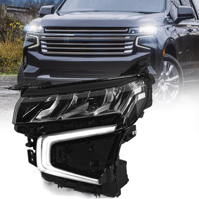 Full LED Headlight Compatible with Chevy Tahoe/Suburban 2021 2022 2023 with DRL/