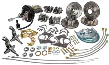 JEGS 630122 All-Wheel Disc Brake Conversion Kit GM Staggered Shock Configuration