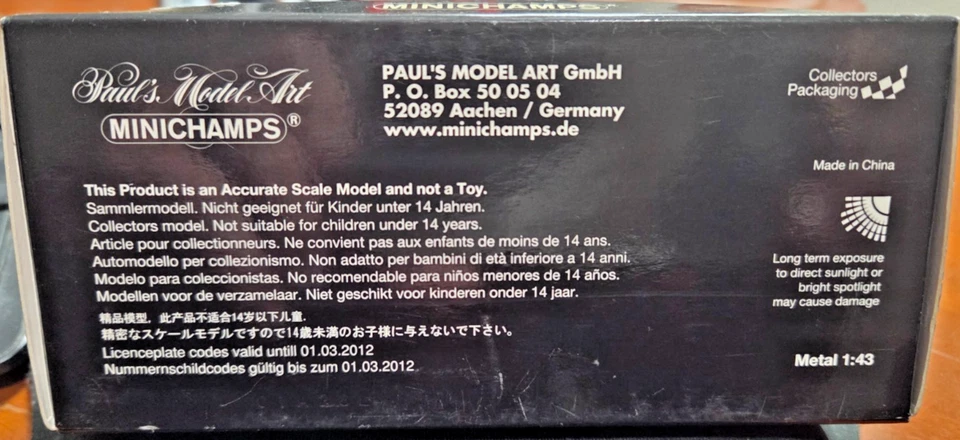 Minichamps Pauls Model Art Porsche 356 C Carrera 2 Enamel Blue 1 of 768 pcs. - Image 4 of 4