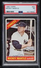 1966 Topps Mickey Mantle #50 PSA 1 HOF 0s4