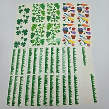 Vtg 90s Mrs. Grossman's Stickers Lot Vegetable Gardening Grass Leaves Clover