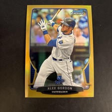 2013 Bowman Chrome Gold Refractor #40 Alex Gordon /50