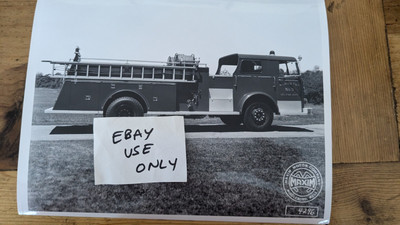 PAIR original 8x10 Maxim factory fire truck photos East Pittsburgh PA Penn