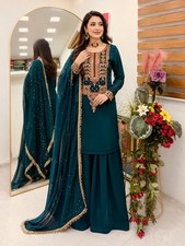 Salwar Kameez Indian Pakistani Wedding Party Wear Dress Bollywood Sharara Suit