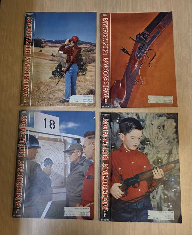 The American Rifleman Magazine Lot 1957 Feb/March/July/Dec Vol 105 Illus