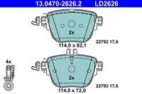 ATE BremsbelÄGe Bremsbelagsatz Hinten MERCEDES-BENZ CLS C257 E-KLASSE S213 W213