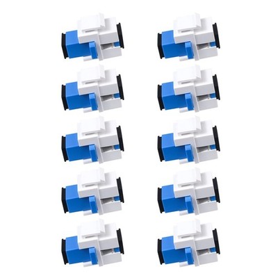 10 PCS Fiber Optic Coupler SC Keystone Jack Simplex Singlemode UPC Wall Plate