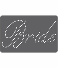 Rhinestone Genie Bride 8" Magnetic Rhinestone Template, Black
