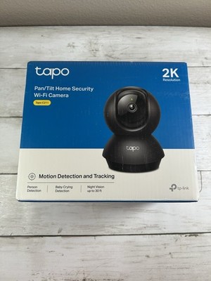 NEW TP-Link 2k H.264 Pan/Tilt Home Security Wi-fi Camera, Tapo C211 Black