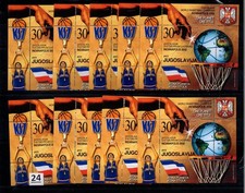 = 10X JOUGOSLAVIE 2002 - MNH - DRAPEAUX - EMBLÈMES NATIONAUX - BASKET - SPORTS 