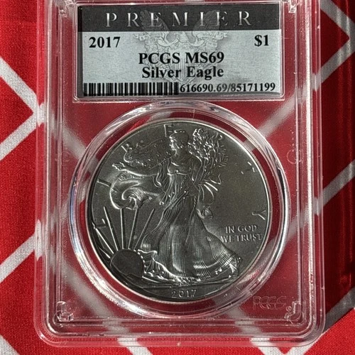 2017 $1 American Silver Eagle PCGS MS69 Premier Label
