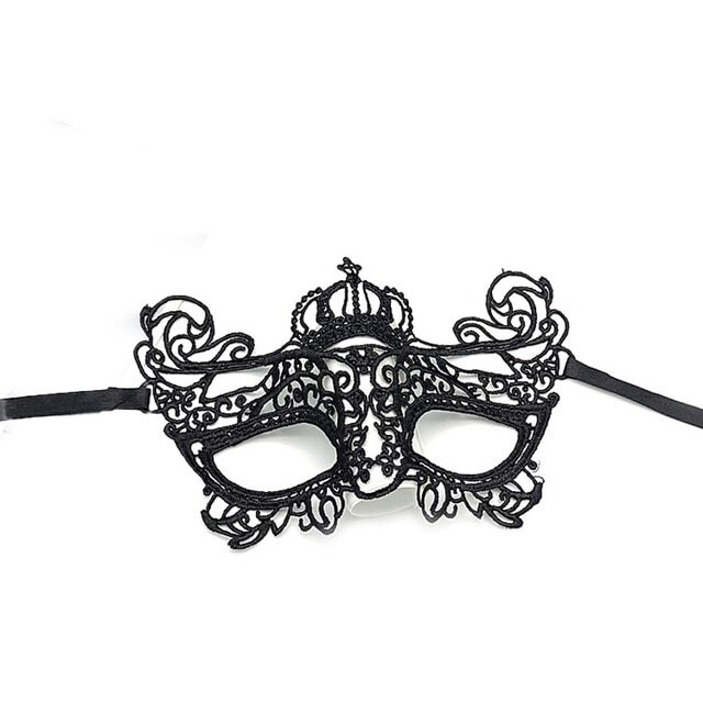 Maschera Veneziana Nero E Oro Per Adulti - Mascherina Carnevale Con Cordino Elastico - Foto 7