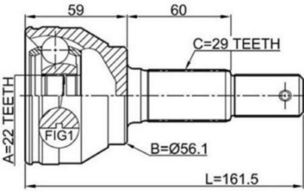 Outer Joint Kit for Nissan Juke 1.6 Atm 2010- New!!!