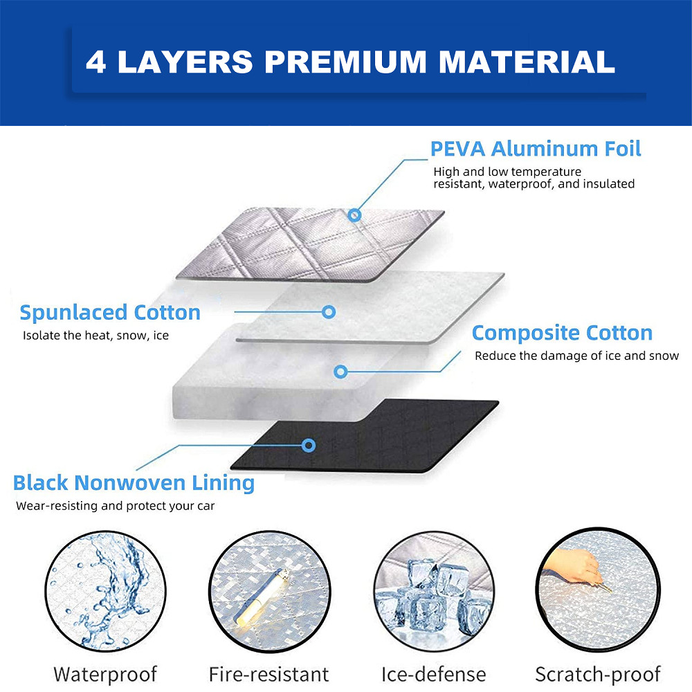 For Chevrolet 4 Layers Car Truck Windshield Snow Cover Frost UV Guard Sun Shade