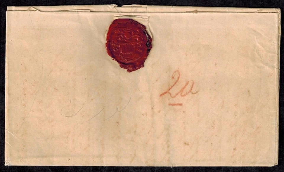 Pre sello de las Indias Orientales Holandesas 1857 letra completa con bandong rojo ovalado franco 94c Foto 3 de 4