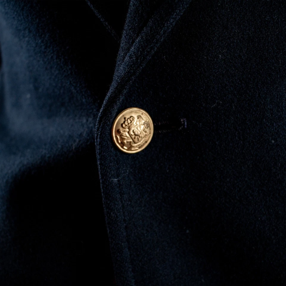 PENDLETON Retro Navy Blue Solid Wool Men Blazer Jacket Coat Size 44 R - Image 2 of 4