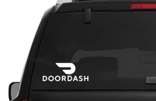 Doordash Delivery Driver Vinyl Decal Window bumper Sticker Sign Door Dash