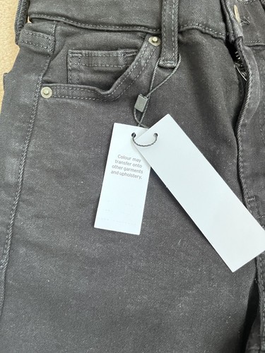 Topshop Black Jamie Petite High Waisted Skinny Jeans £40 W24 L28 UK 4 BNWT! - Picture 6 of 7