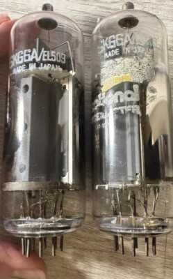 Pair NOS 6KG6A EL509 Beam Power Output Tall Bottle Amplifier Audio Tubes  Japan