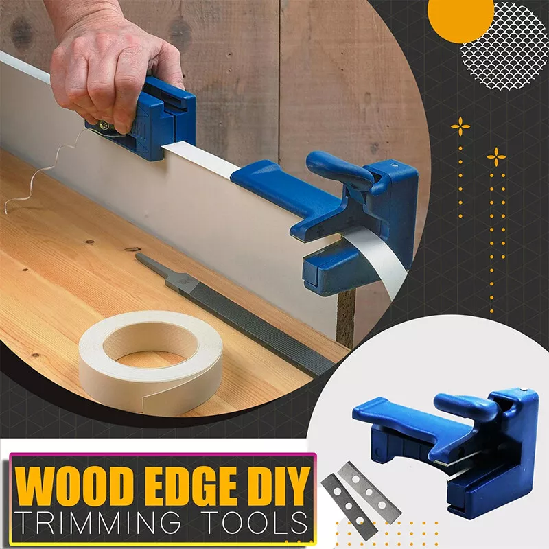 1 2X Set Double Edge Laminate Trimmer Woodworking PVC Edge Banding Machine Tool