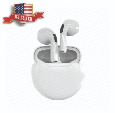 Pro 6 TWS Earphones Wireless Headphone earbuds bluetooth Stereo Headset White