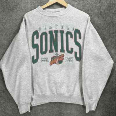 Seattle Supersonics Basketball Sweatshirt Champions Unisex Reprint HN0417