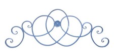 Gracie Ornamental Metal Scroll Hanging Wall Art Overdoor Flower 57 x 20"