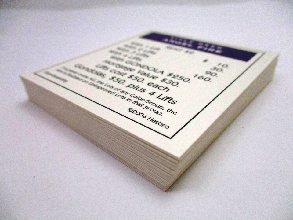 Monopoly Snowboarding Ed. Replacement Pieces Title Deed Cards Ski Resorts Deeds - Image 2 of 3