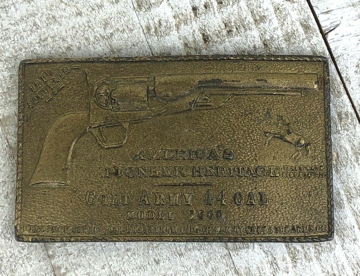 Vintage Colt Pistol Belt Buckle Bergamot Colt Army 44… Gem