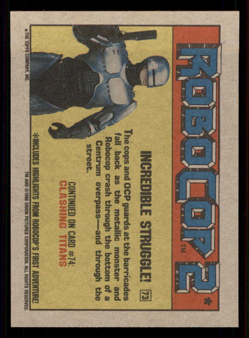 1990 Topps Robocop 2 #73 Incredible Struggle | eBay