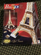 Puzz 3D 300 Piece Eiffel Tower By Milton Bradley 26 X 9 7/8 X 9 7/8 Used Once