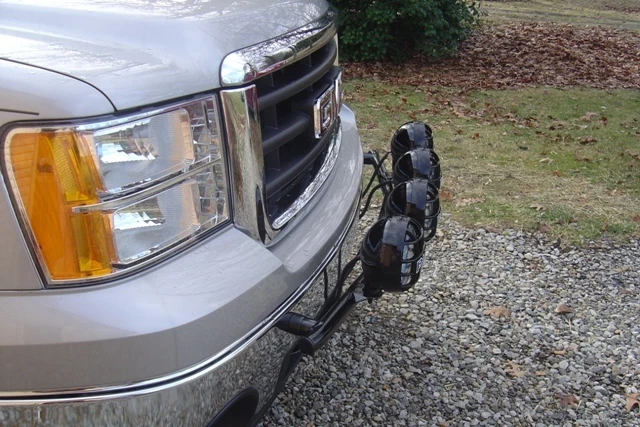 Barra de parachoques de lámpara PIAA negra 4x para GMC Sierra 1500 2007-2013 delantera Foto 3 de 4