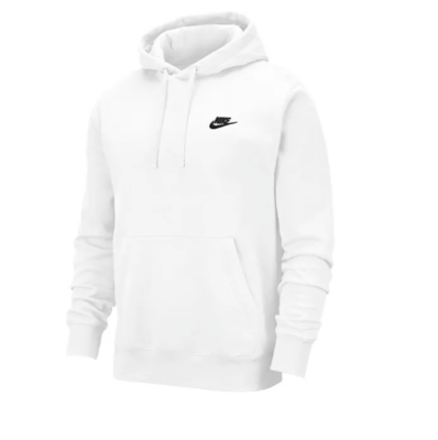 NWT Men's Nike Sportswear Club PULLOVER Hoodie White Sz XL BV2654