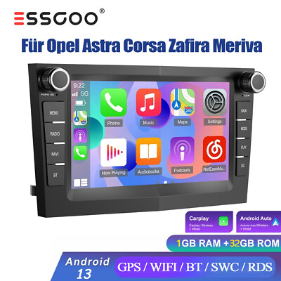 2DIN Android13 7'' CarPlay Autoradio Bluetooth Für Opel Astra GPS Navigation WiFi