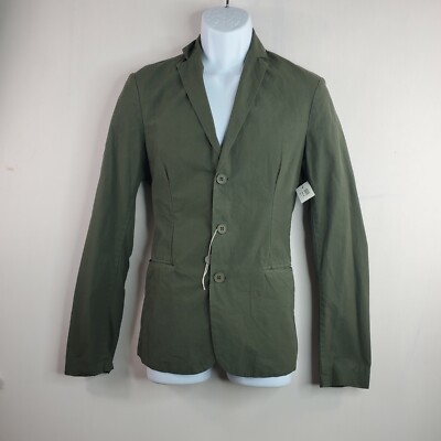 Tomas Maier Mens Green Blazer Jacket Notch Lapel Collar Made in Italy Size Small