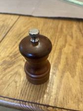 4” Wooden Peppermill Chef Specialty Co Smithport PA Stainless Steel Grinder