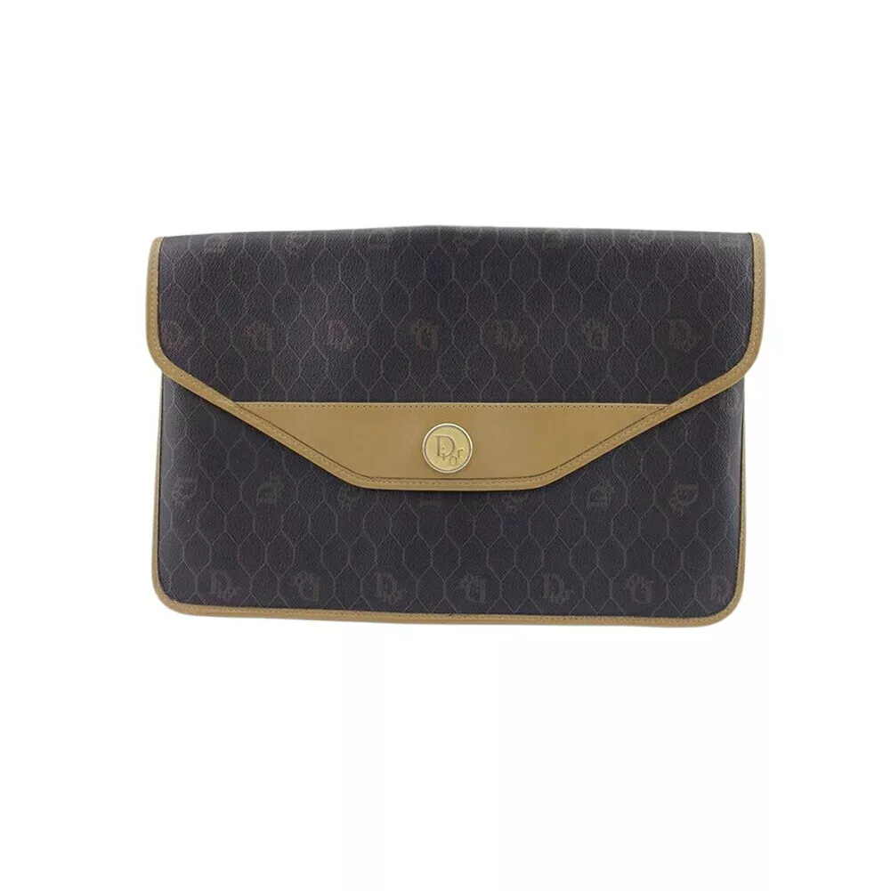 Sac d'embrayage DIOR noir clair marron D'OCCASION I636